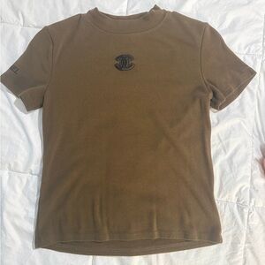 Chanel    Brown Short Sleeve Women's Tee